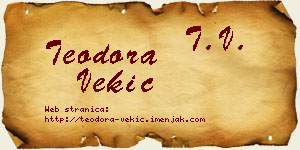Teodora Vekić vizit kartica